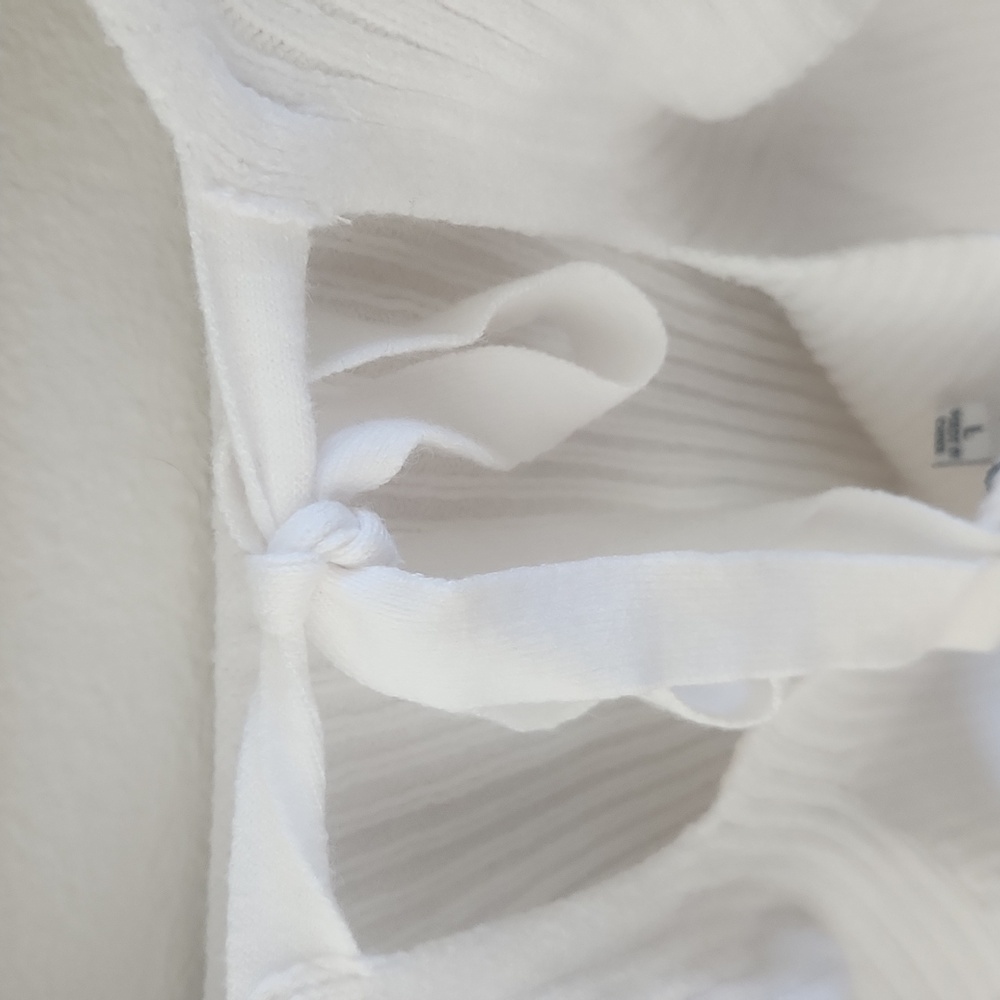 Kit + Sky White Ribbed Women's Top - Picture 4 of 5